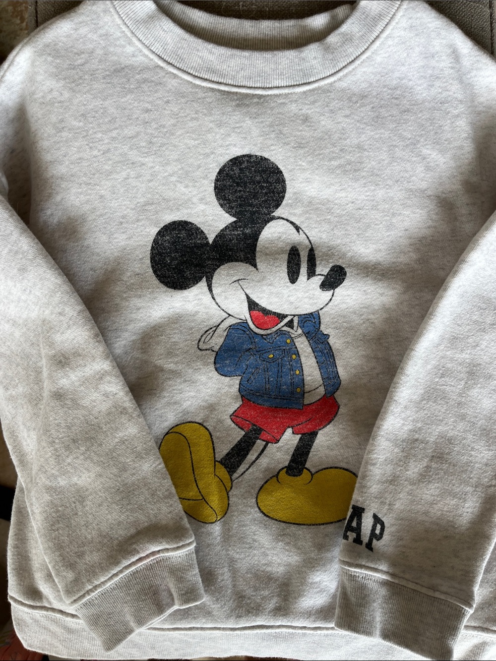 GAP Gray Mickey Mouse Graphic Sweatshirt - Toddler